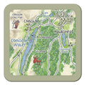 Coniston & Hawkshead Lap Map Coaster by Cardtoons Publications