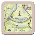 Sedbergh lap map coaster by Cardtoons Publications