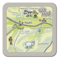 Hawes Lap Map Coaster by Cardtoons Publications