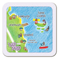 Bamburgh & Seahouses Lap Map Coaster by Cardtoons Publications