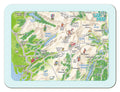 Western Lakes Lap Map tablemat from the Landmark Photographic range of gifts