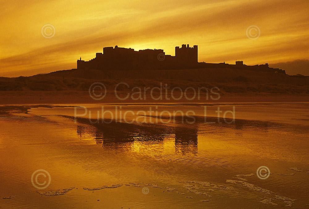 Bamburgh Castle at Dusk Postcard | Cardtoons Publications