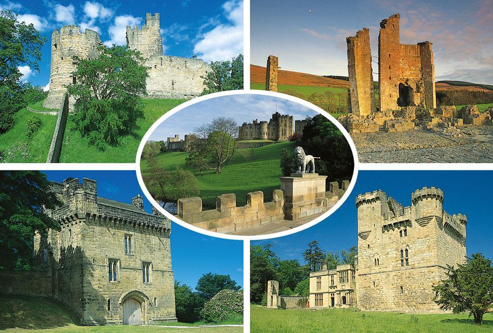 Castles of Northumberland postcard | Cardtoons Publications