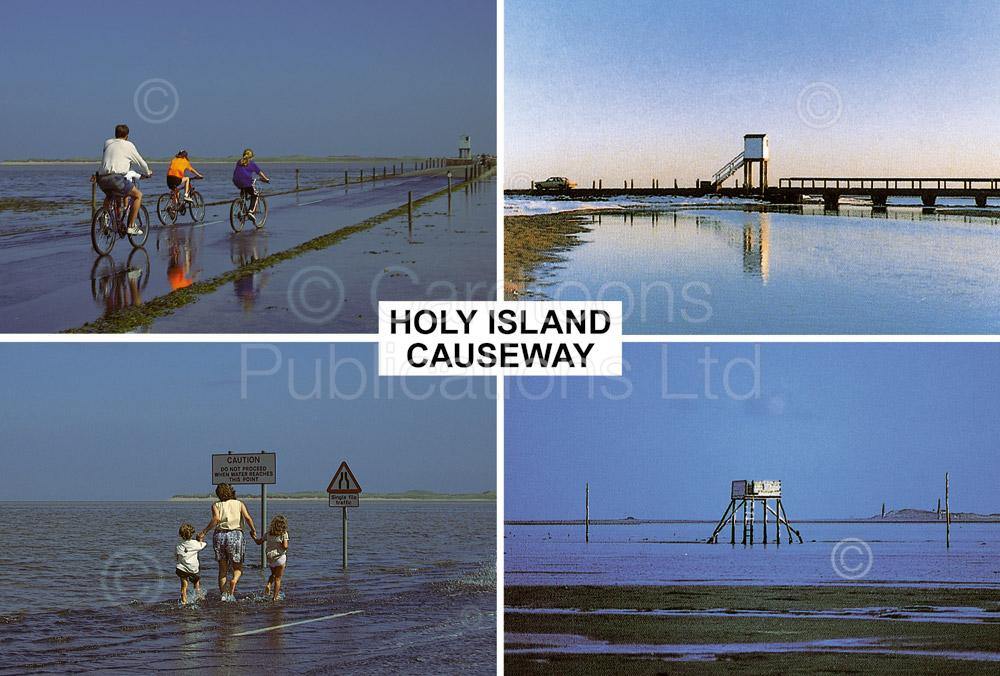 Holy Island Causeway postcard | Cardtoons Publications