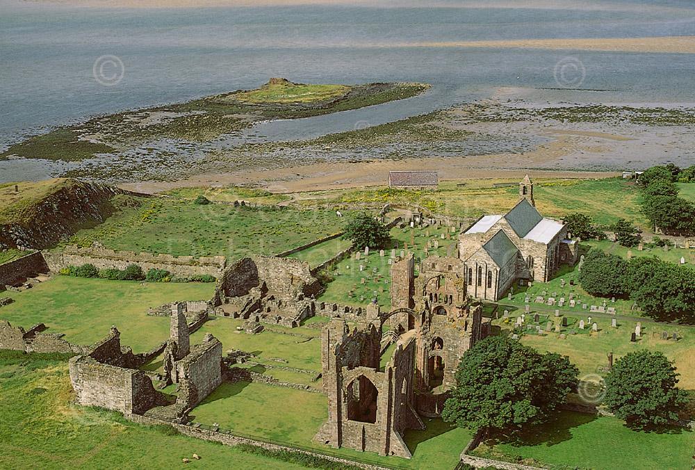 Lindisfarne Priory and St Cuthbert's Island postcard | Cardtoons Publications