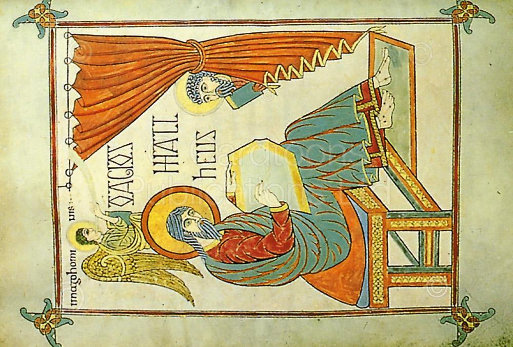 Lindisfarne Gospels - St Matthew postcard | Cardtoons Publications