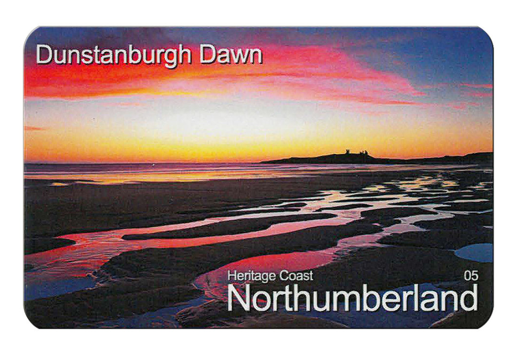 Dunstanburgh Dawn flexible fridge magnet | Cardtoons