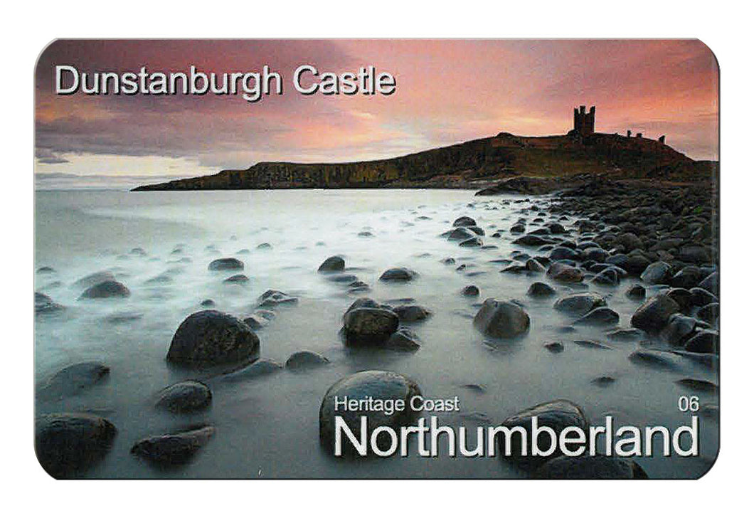 Dunstanburgh Castle flexible fridge magnet | Cardtoons