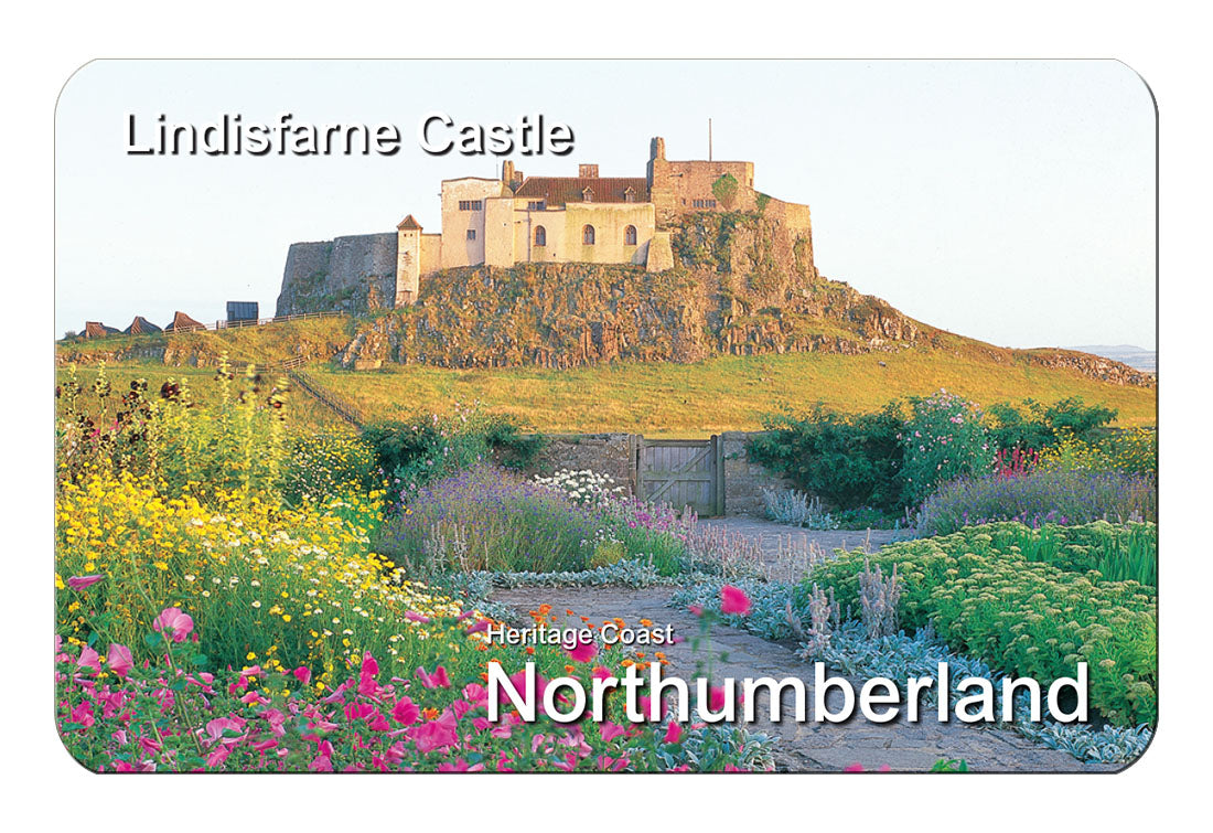 Lindisfarne Castle flexible fridge magnet | Cardtoons
