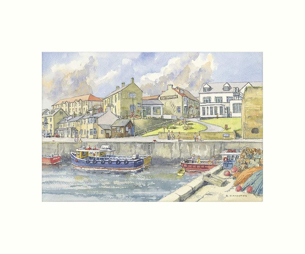 Seahouses Harbour art print - Cardtoons Publications