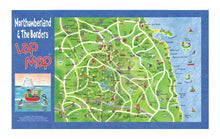 Load image into Gallery viewer, Northumbria Lap Map Tea Towel | Cardtoons Publications
