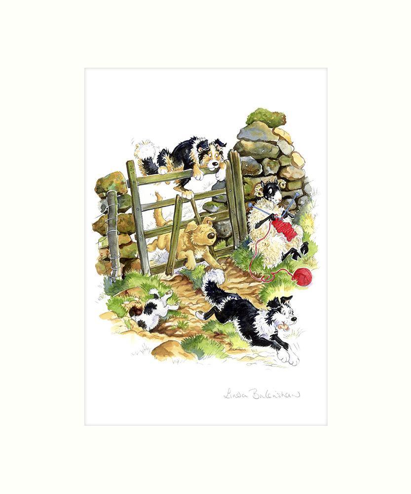 "In, Over, Through, Off" Art Print | Cardtoons Publications