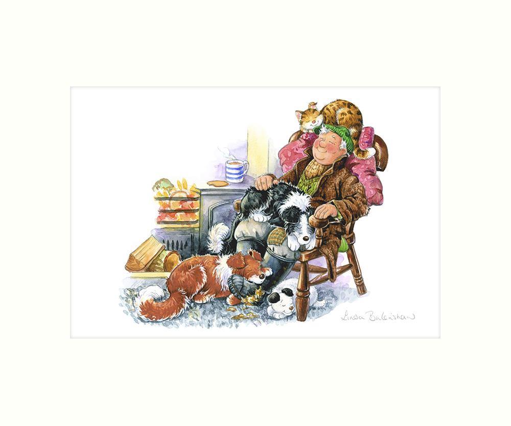 "Cat Napping" Art Print | Cardtoons Publications