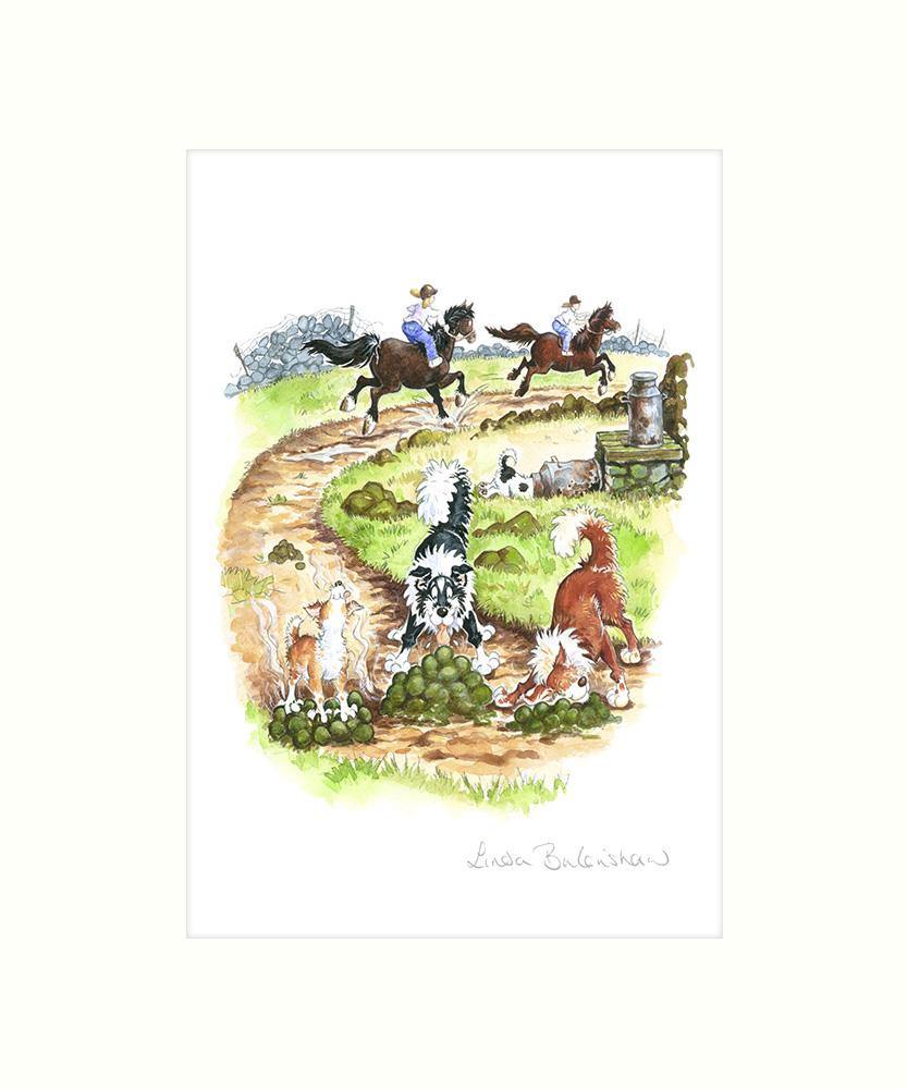 "Pony Tails Flying" Art Print | Cardtoons Publications