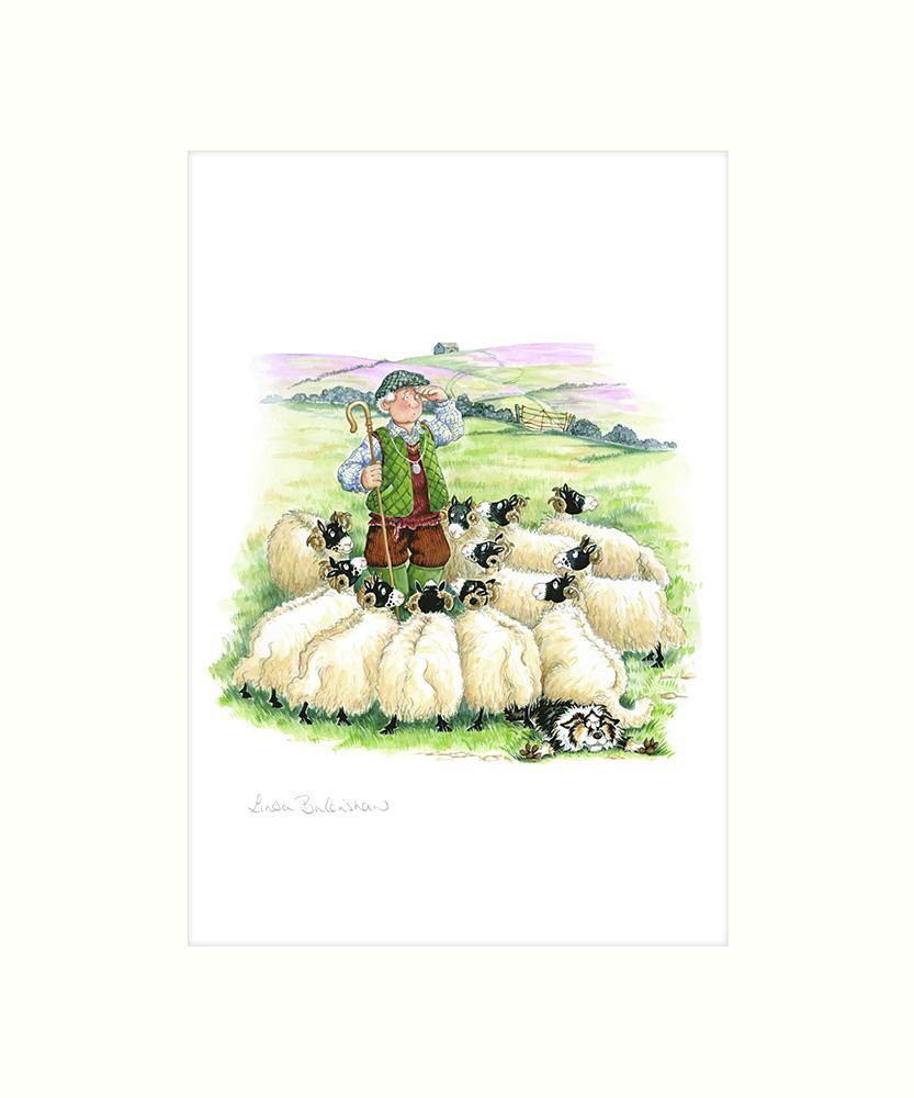 "Sheep Dog Trials" Art Print | Cardtoons Publications