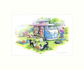 "Camper Van Heaven" Art Print | Cardtoons Publications