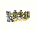 "Over The Gate" Art Print | Cardtoons Publications