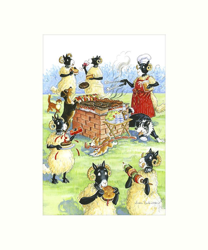 "Woolly BBQ" Art Print | Cardtoons Publications