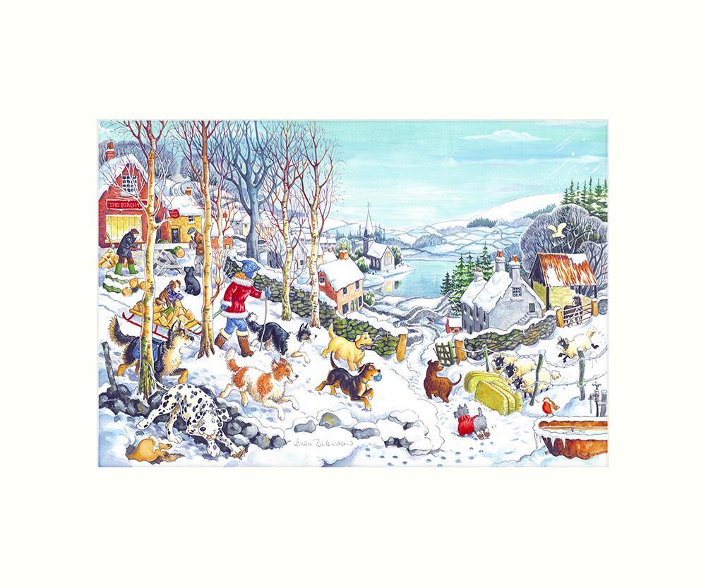 "Winter Walkies" Art Print | Cardtoons Publications