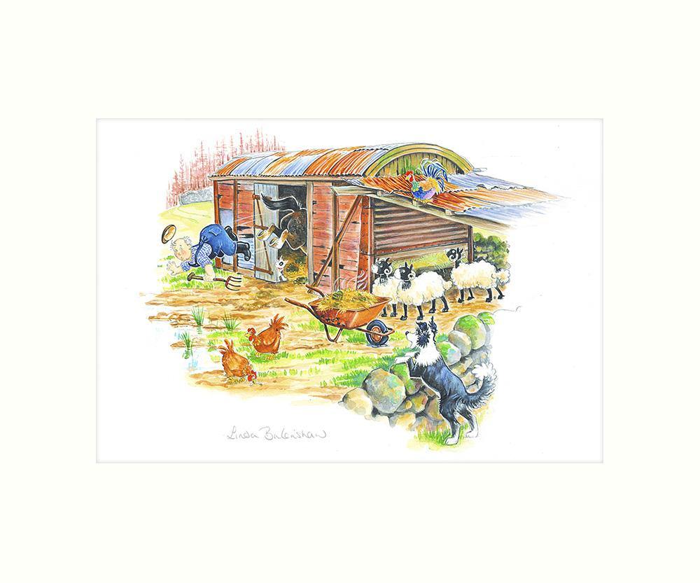 "Kicking Out Time" Art Print | Cardtoons Publications