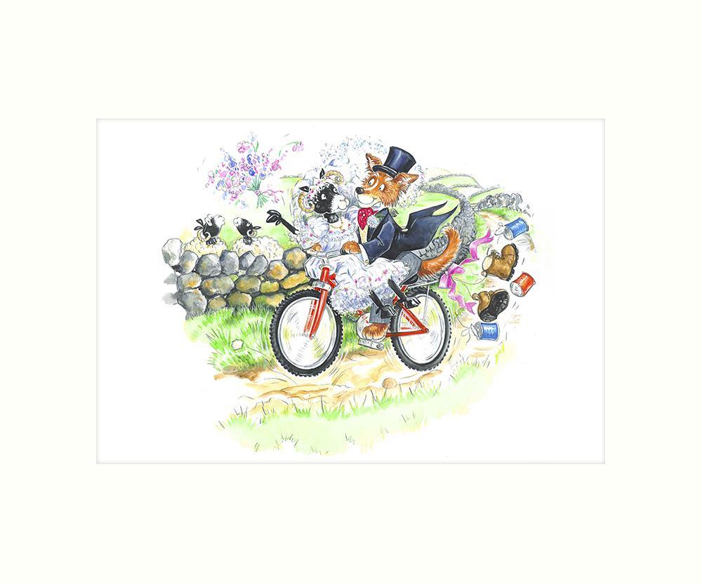 "Bicycle Made For Ewe" Art Print | Cardtoons Publications