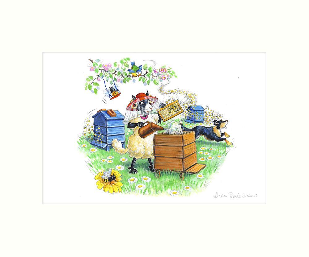 Woolly honey trap art print - Cardtoons Publications