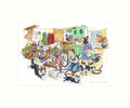 "Kitchen Chaos" Art Print | Cardtoons Publications