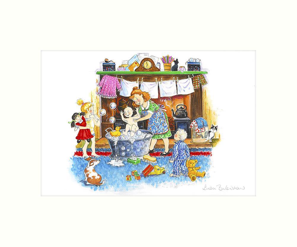 "Bath Time" Art Print | Cardtoons Publications
