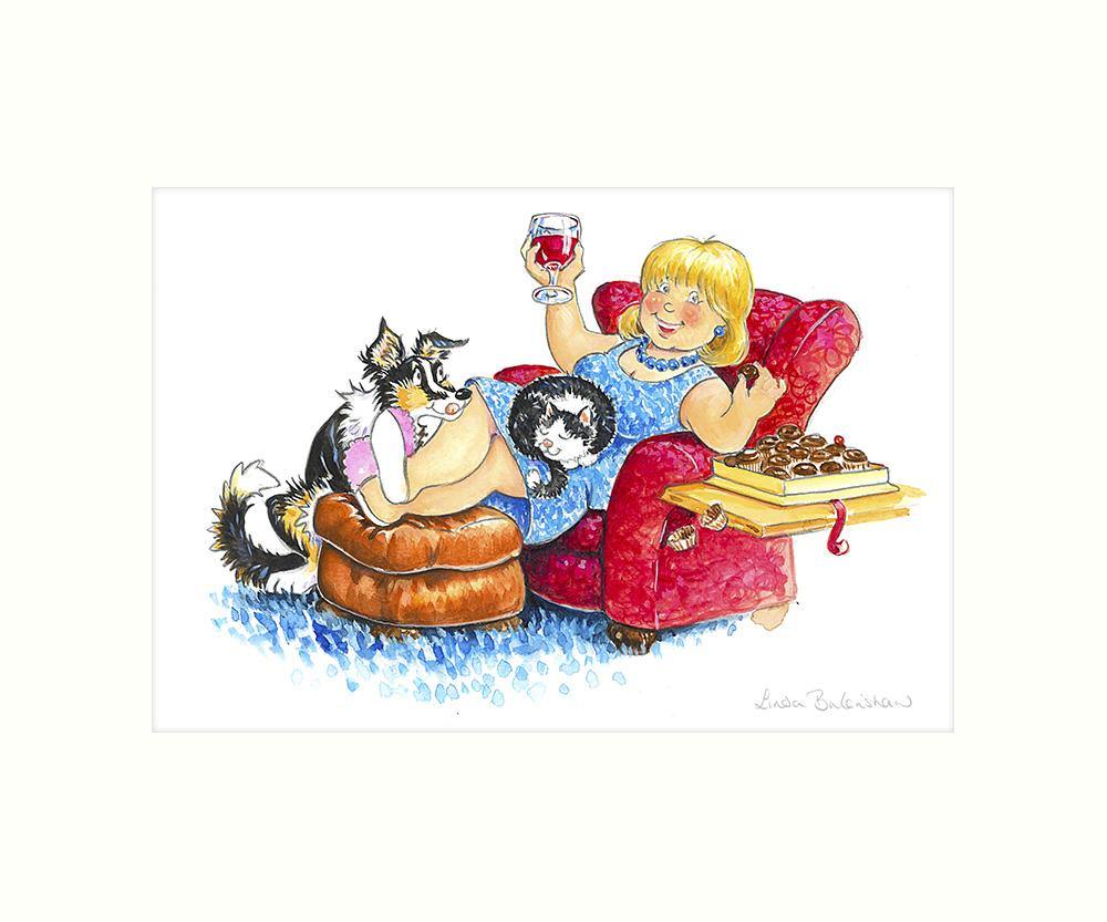 "Girls' Night In" Art Print | Cardtoons Publications