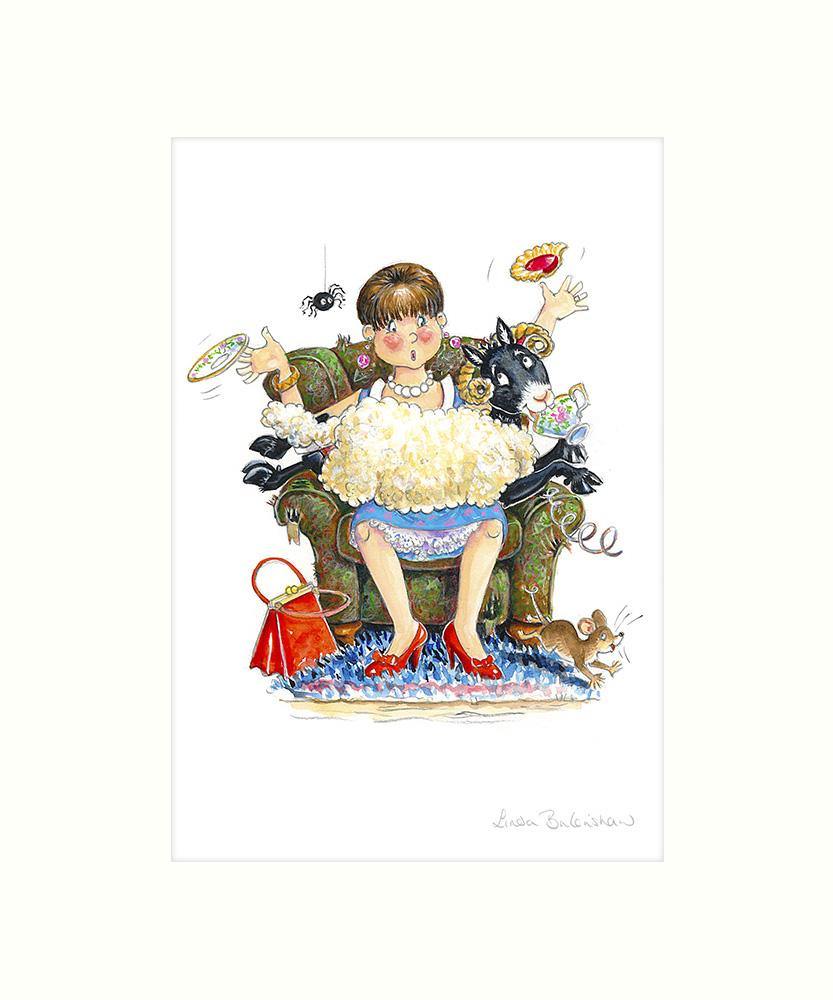 Woolly tea break art print - Cardtoons Publications