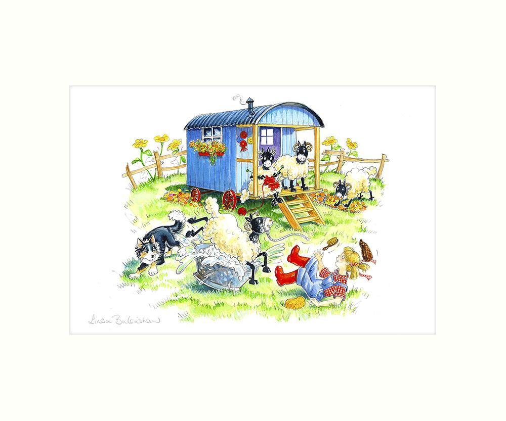 "Woolly Glamping" Art Print | Cardtoons Publications