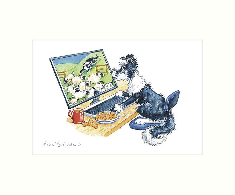 Working from home art print | Cardtoons Publications