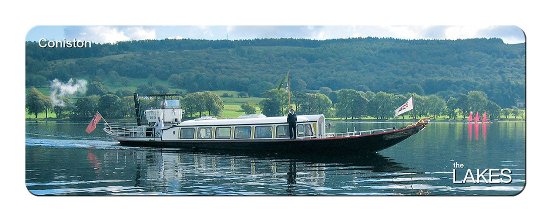 SY Gondola, Coniston panoramic fridge magnet - Cardtoons Publications
