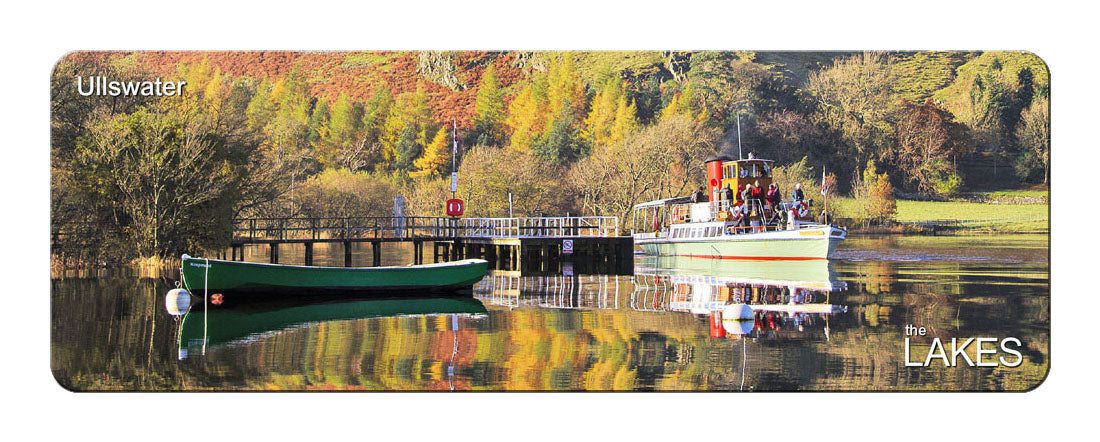 Ullswater Steamer panoramic fridge magnet - Cardtoons Publications