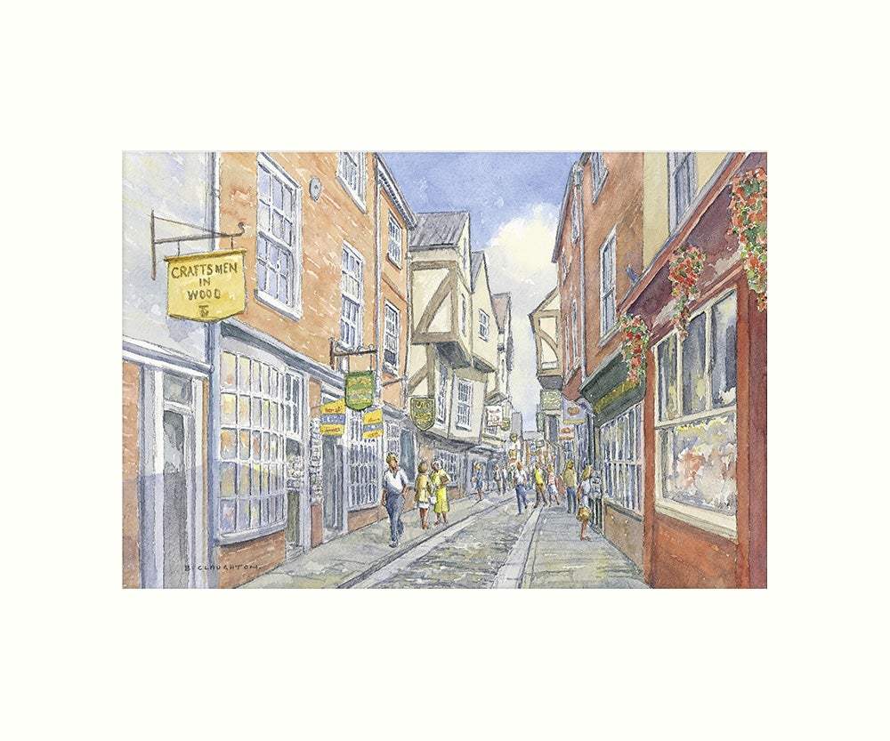 The Shambles, York art print - Cardtoons Publications