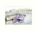 Whitby Harbour art print - Cardtoons Publications