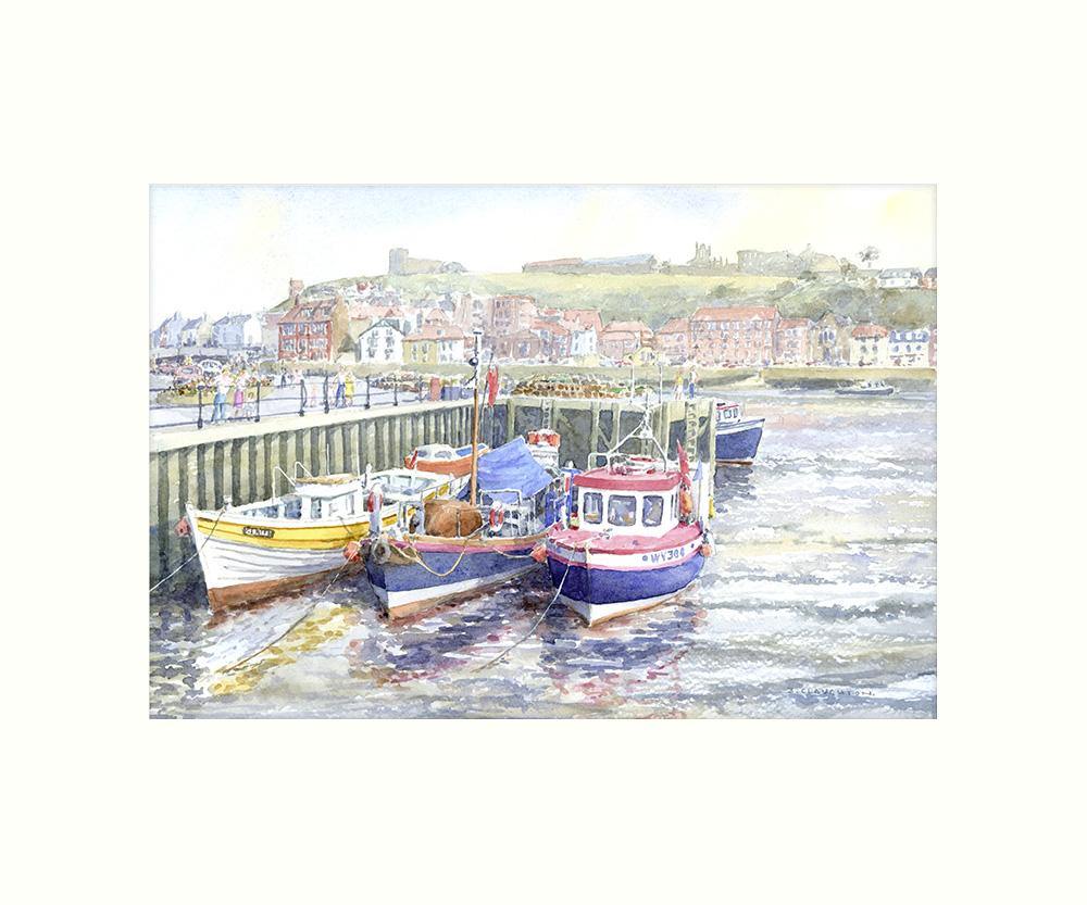 Whitby Harbour art print - Cardtoons Publications